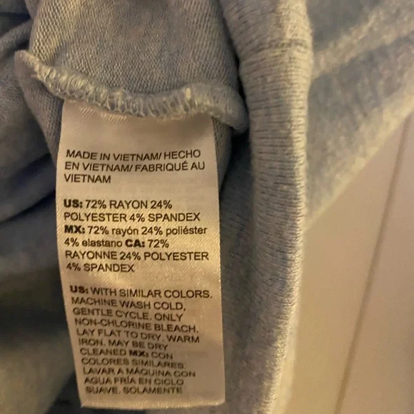 White House Black Market WHBM Blue Grey Wrap Front Sweater, Long Sleeves, SM - Picture 5 of 10